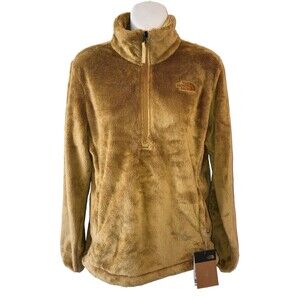NWT The North Face Osito NF0A7UQMZSF Women Tan 1/4 Zip Pullover Jacket M
